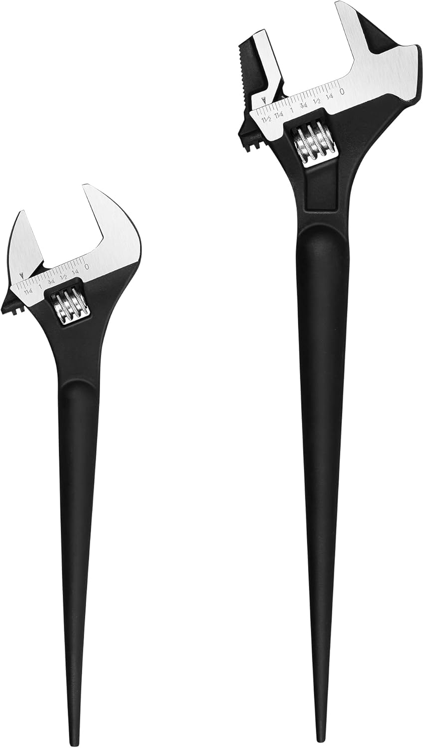MAXPOWER Spud Wrench Set: 12in & 16in Adjustable Tools