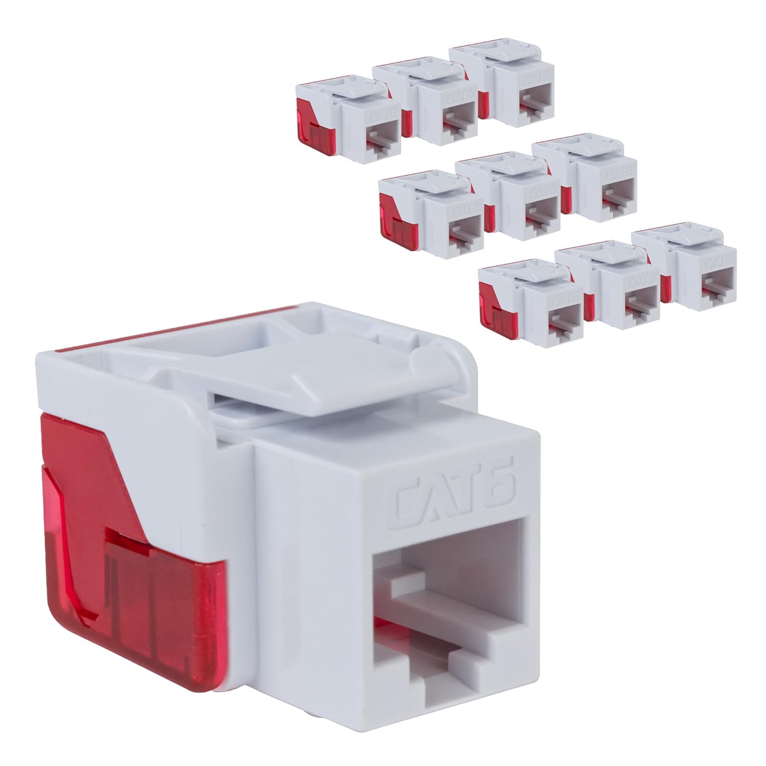 ICC CAT6 Keystone Jack for High-Power Devices, 10 Pack