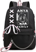 ISaikoy Anime Anya Forger Backpack Bookbag Daypack Laptop Bag - USB on