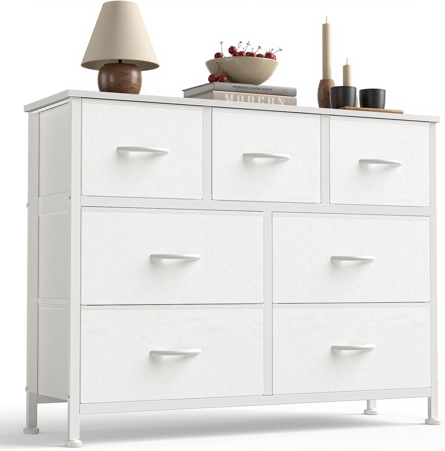 7 Drawer Dresser with Fabric Bins for Smart Storage Solutions
