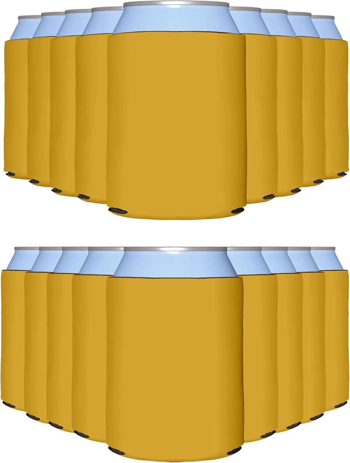 Customizable Gold Blank Can Cooler Sleeves for Parties