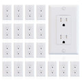Decorator Wall Receptacle Outlet 15 Amp Tamper Resistant - 20 Pack