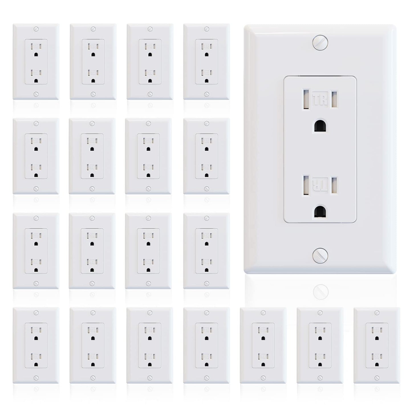 ELEGRP Decorator Wall Receptacle Outlet for Safe Use