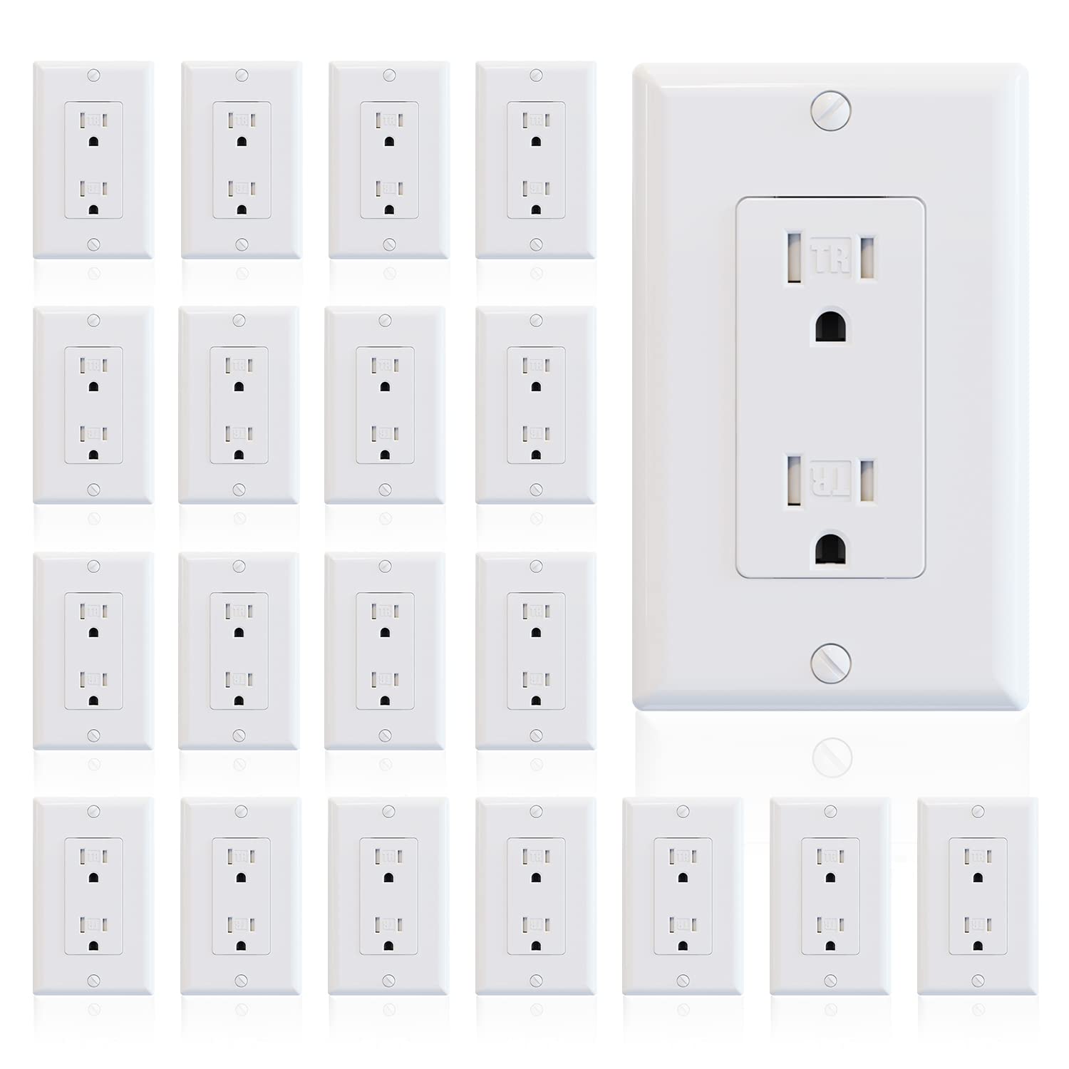 ELEGRP Decorator Wall Receptacle Outlet for Safe Use