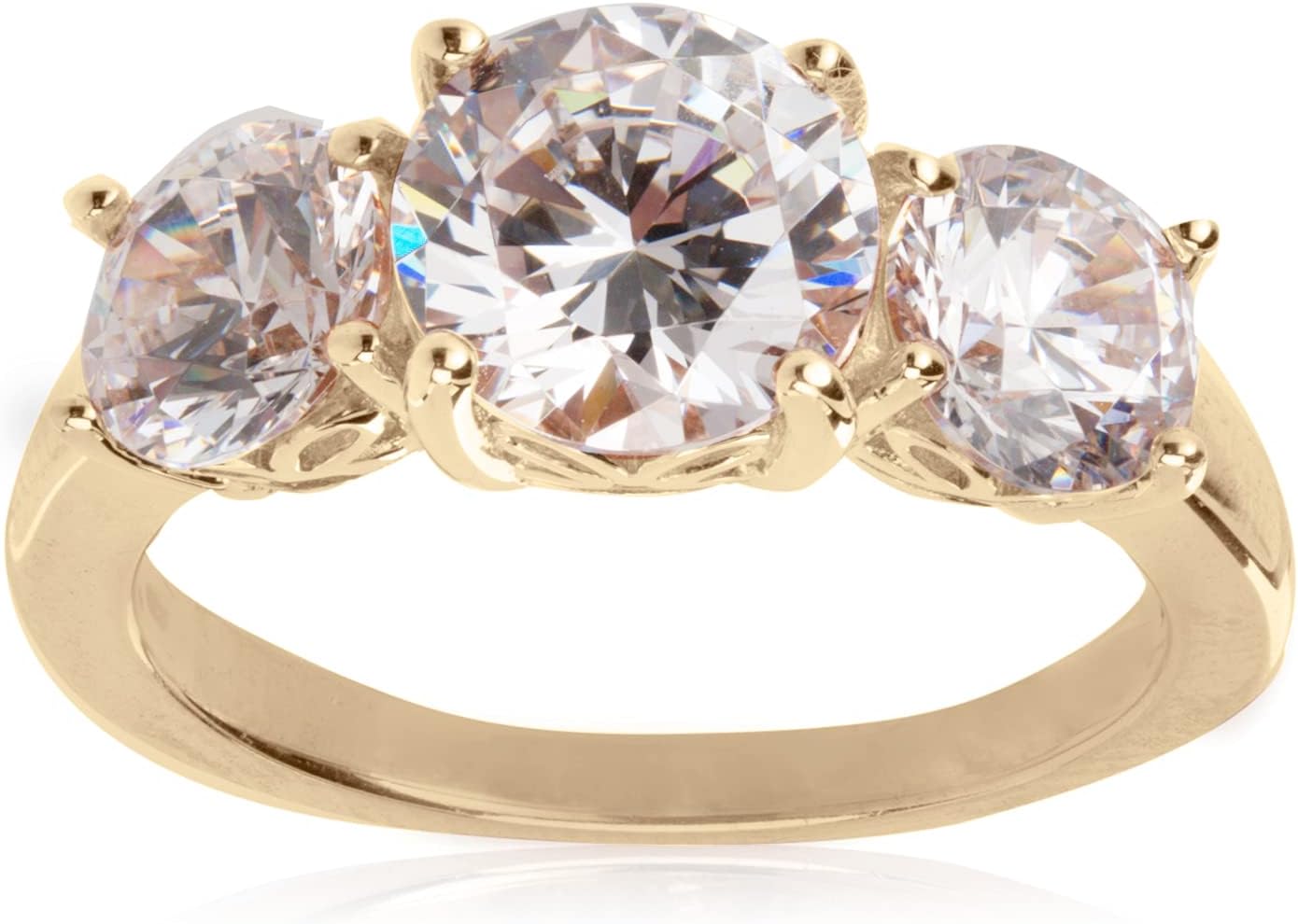 Classic 3-Stone Ring with Infinite Elements Cubic Zirconia