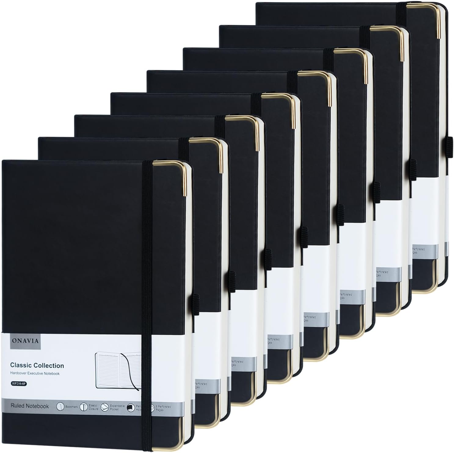 A5 Black Lined Journal Notebook for Writing and Travel