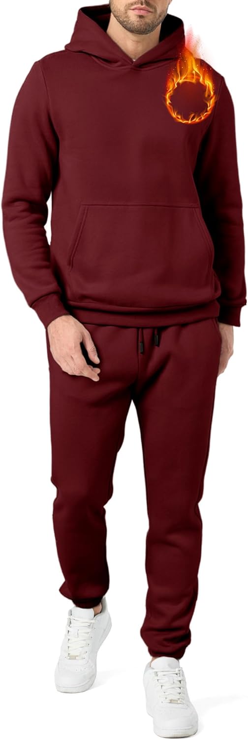 JMIERR Men's 2 Piece Outfits Hoodie Sweatshirt Tracksuit Set