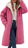 Yusongirl Womens Winter Long Coats Trendy Puffer Jacket