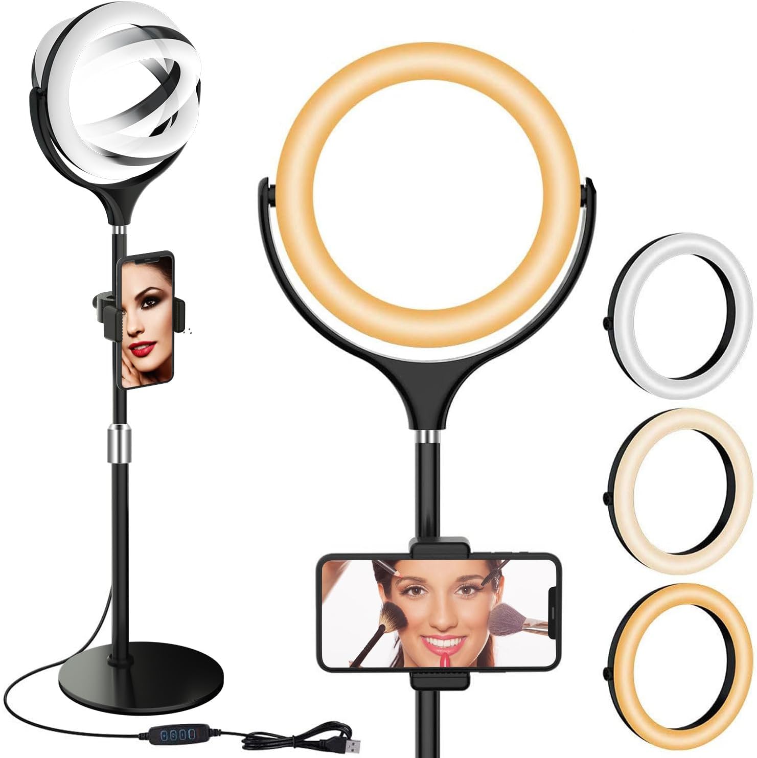 8 inch Desk Ring Light with Stand for Perfect Video Lighting