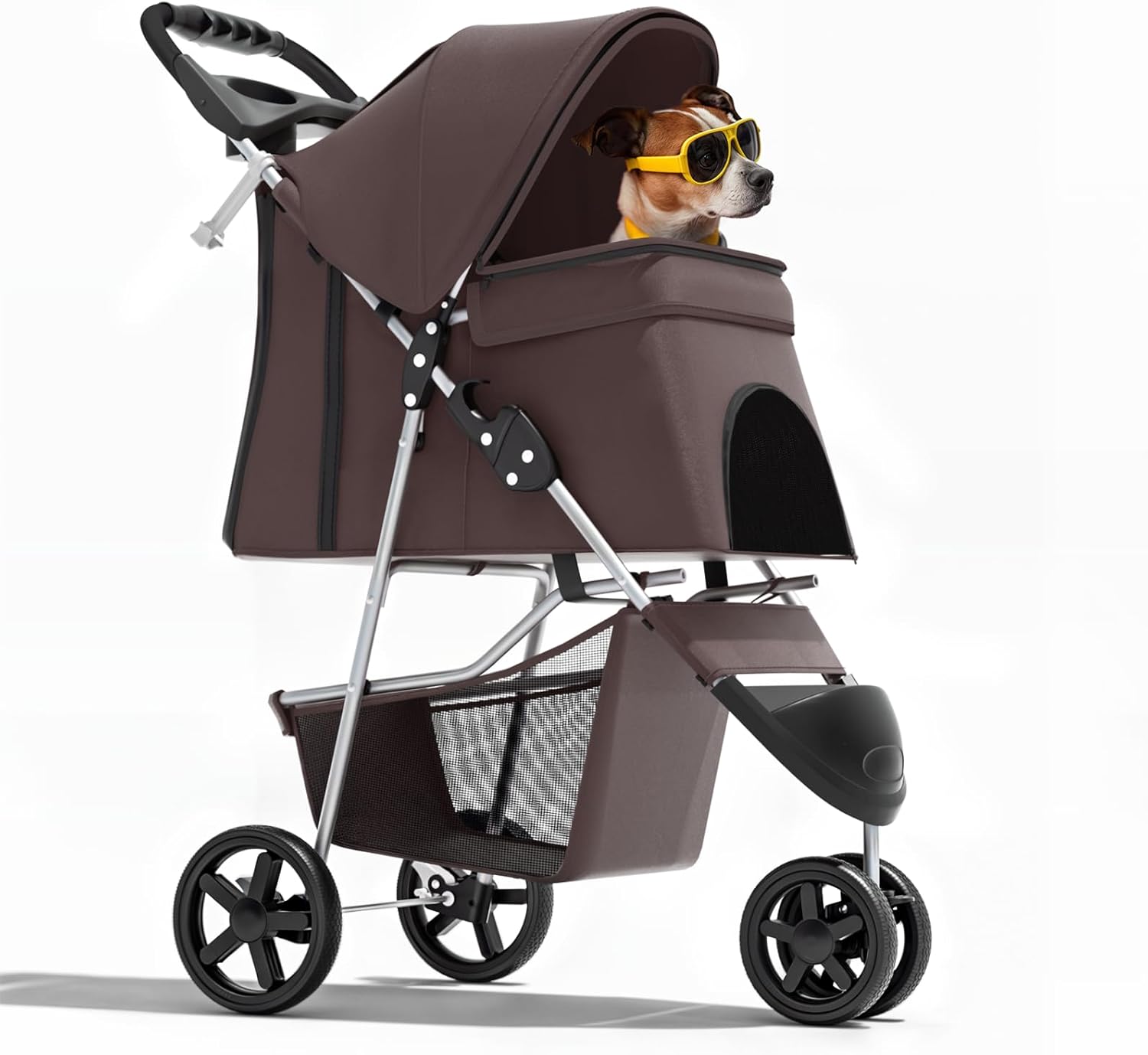 Magshion 3-Wheel Pet Stroller for Small & Medium Dogs & Cats