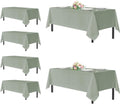 Rectangle Tablecloths for 8 ft Tables, 6 Pack - Sage Green