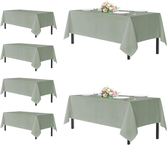 Sancua Rectangle Tablecloths for 8 Foot Tables - 6 Pack