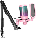 FIFINE RGB Gaming USB Microphone - Quick Mute & Gain Knob for Superior Performance!