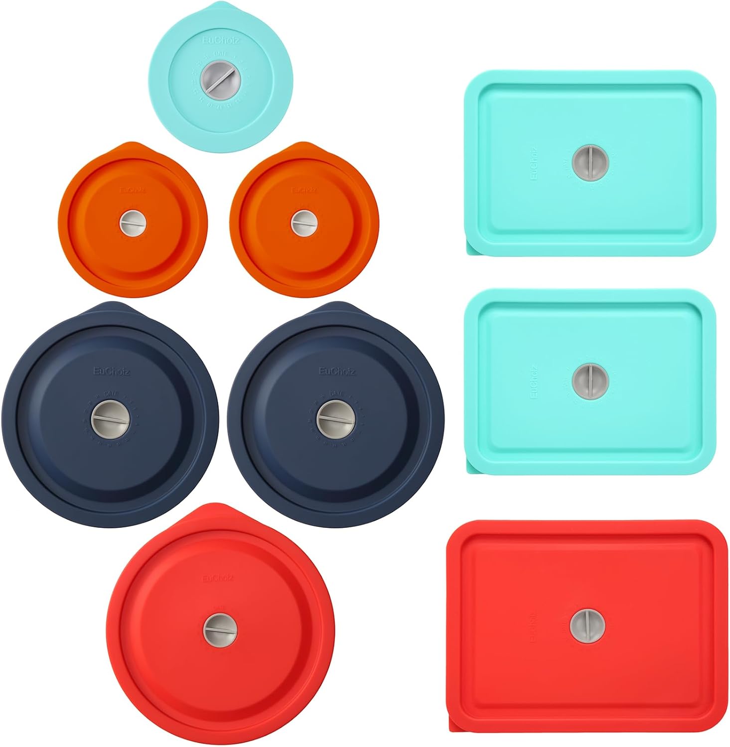 Replacement Lids for Pyrex Bowls - 9 Pack Silicone Covers