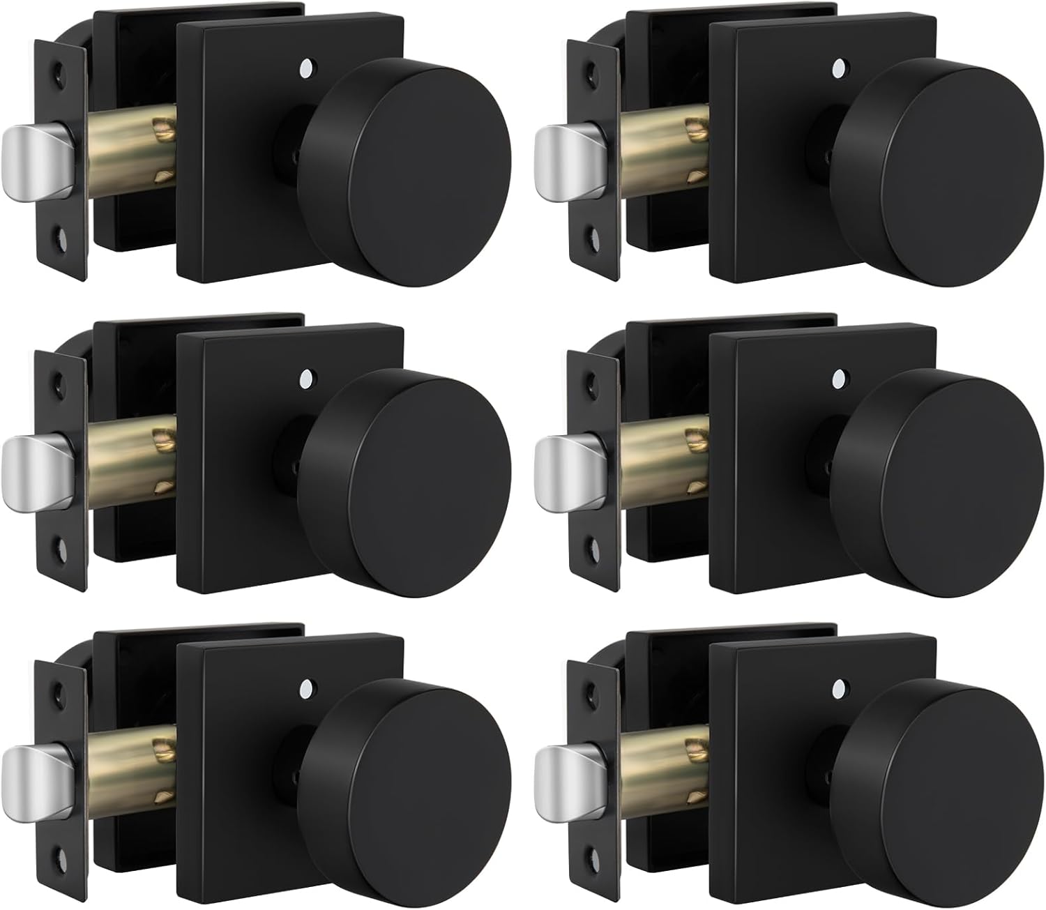 Black Door Knobs Interior - Stylish Zinc Alloy Privacy Knobs