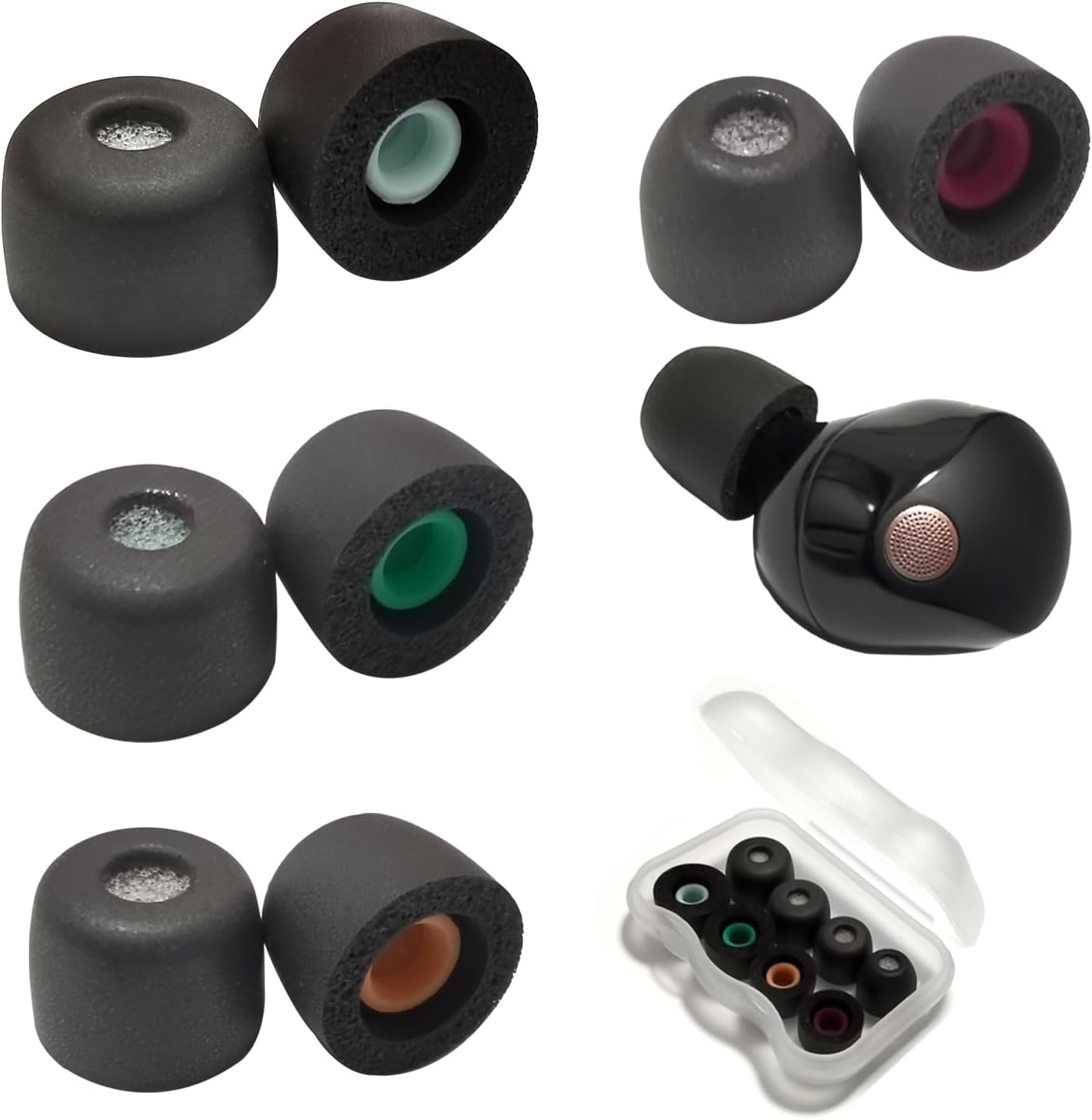 Comfort Upgrade: Sony WF-1000XM5 Memory Foam Eartips by Luckvan