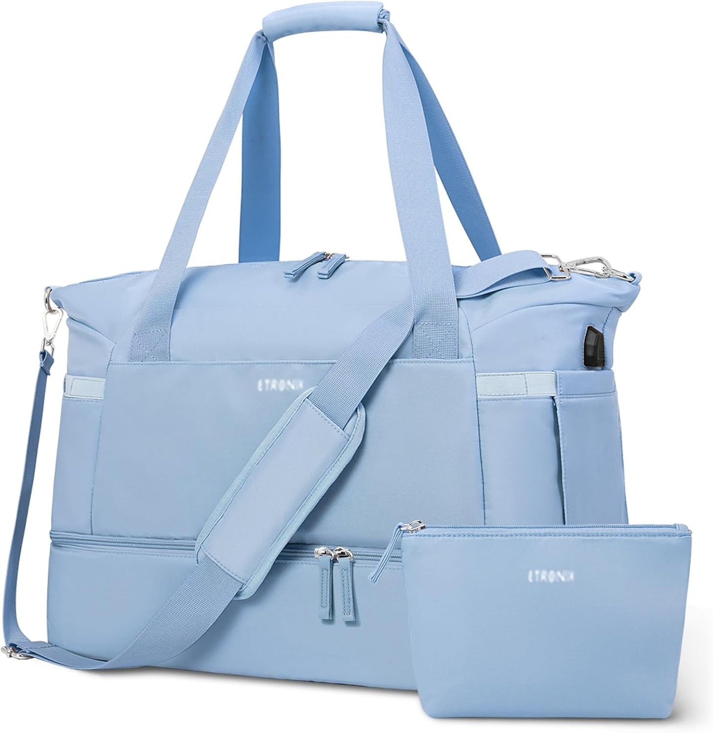 ETRONIK Gym Bag for Women with USB Port and Shoe Compartment