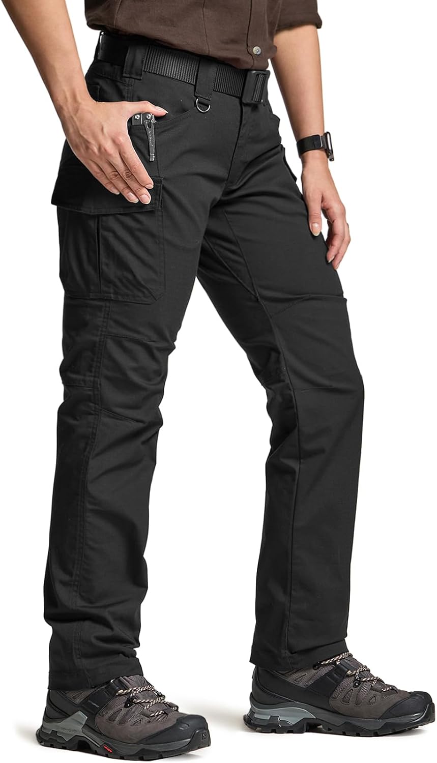 CQR Women's Flex Stretch Tactical Pants for Outdoor Activities