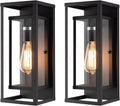 14ft Classic Outdoor Wall Sconce - Matte Black Vintage Porch Light