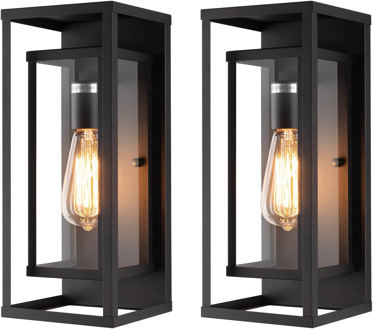 Classic Outdoor Wall Sconce 1 Light in Matte Black for Patios