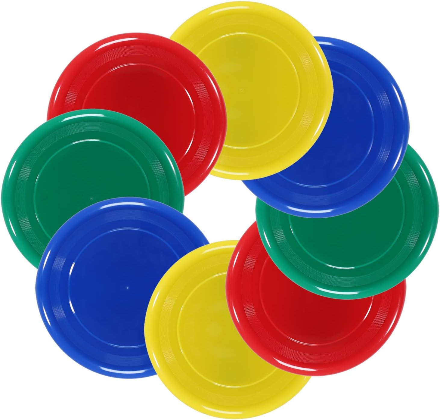 Set of 8 Lightweight 9 Plastic Flying Discs - Perfect for Outdoor Fun!