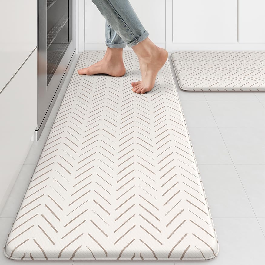 KIMODE Anti Fatigue Kitchen Mats Set of 2 for Comfort & Safety