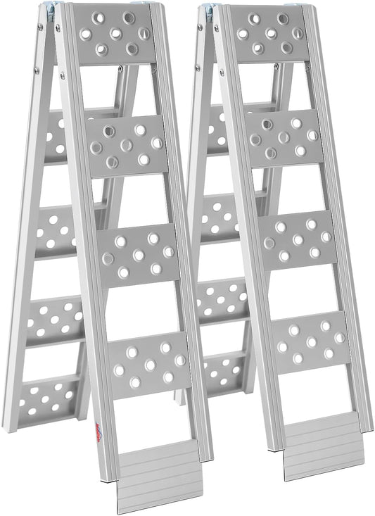 Ruedamann 2PCS 6FT Folding Aluminum Motorcycle Ramp for Trucks