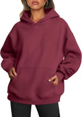 Trendy Queen Womens Oversized Hoodies Fleece Sweatshirts (Style 7FKS)