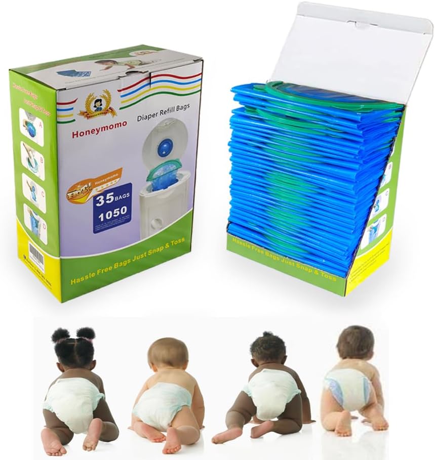 Honeymomo 1050 Snap Seal Diaper Refill Bags