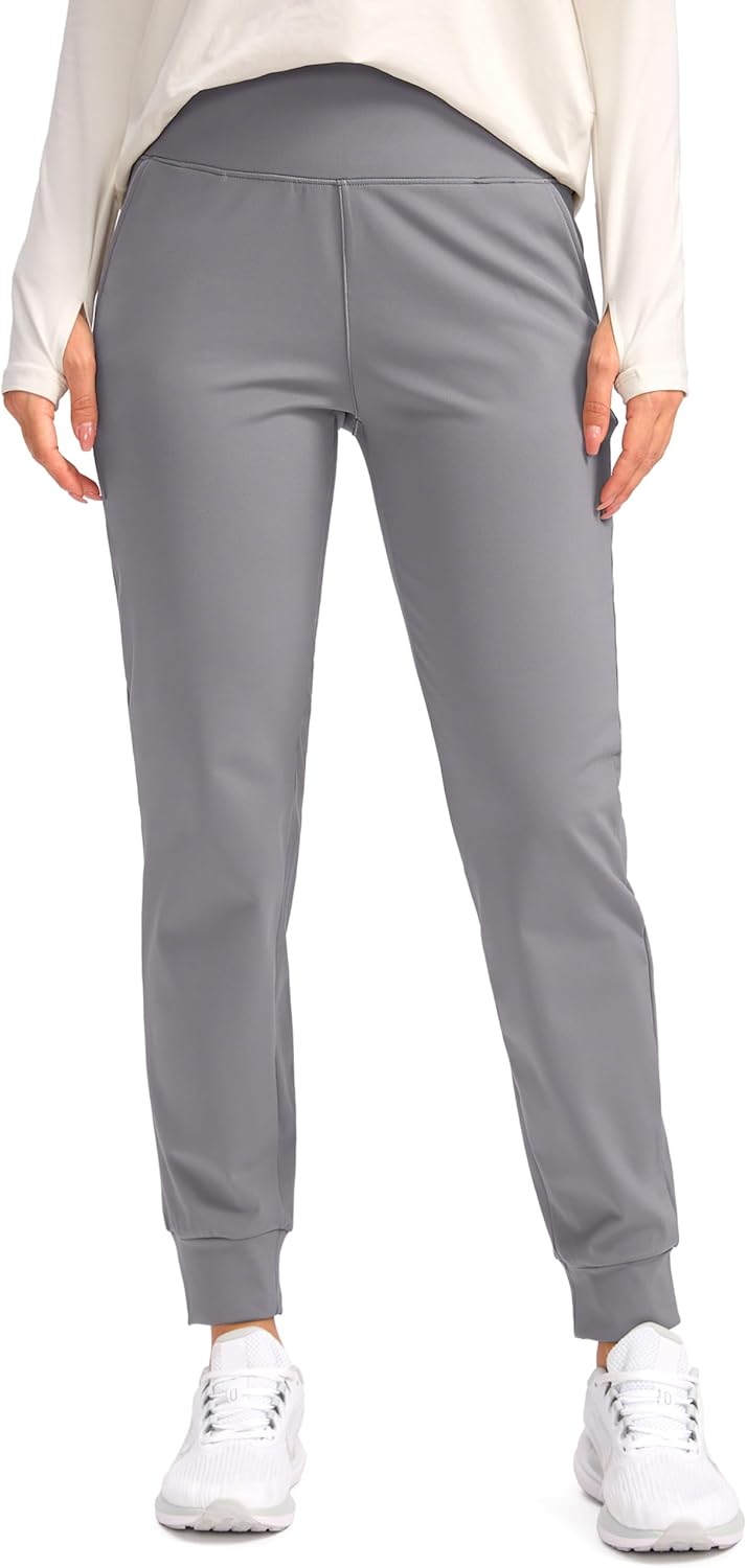 SANTINY Women's Fleece Lined Joggers for Winter Activities