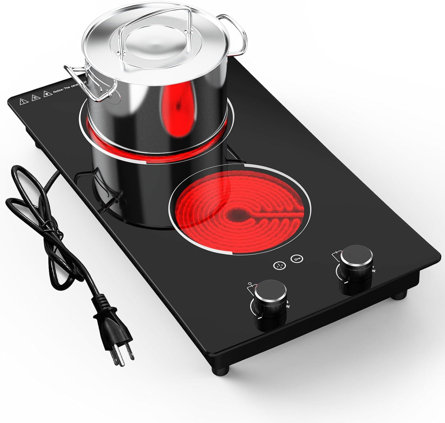 110v Electric Cooktop 2 Burners for Safe and Easy Cooking