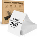 Thermal Printer Paper 8.5 x 11 US Letter - 200 Sheets Seamless
