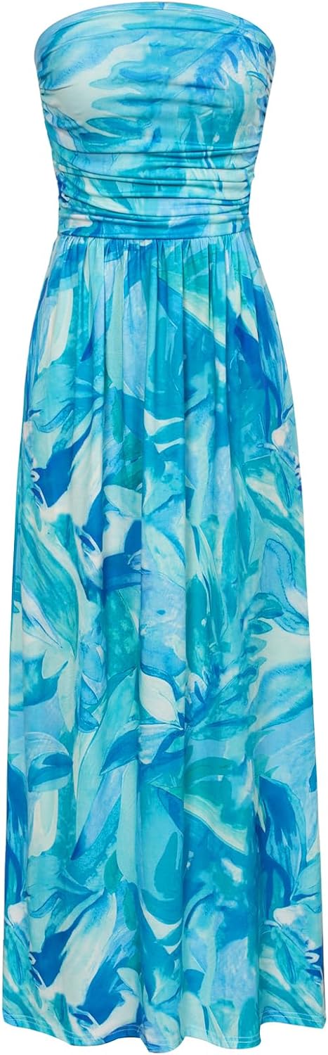 Stylish Strapless Maxi Dress with Pockets for Every Occasion
