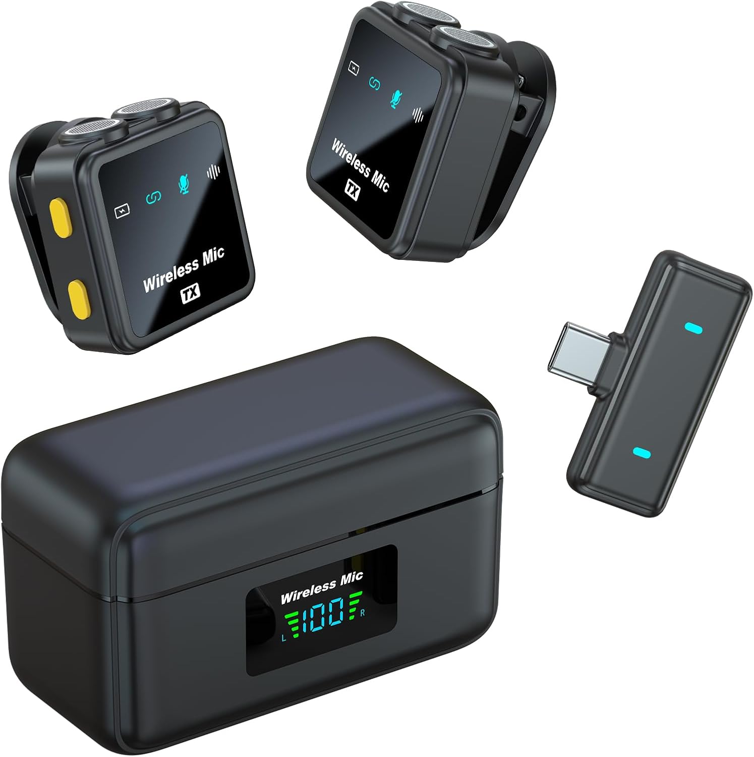 VM32 Wireless Mini Microphone for iPhone and Android Phones