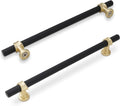 7-1/2 in Knurled Cabinet Pulls 10 Pack Matte Black & Brushed Gold