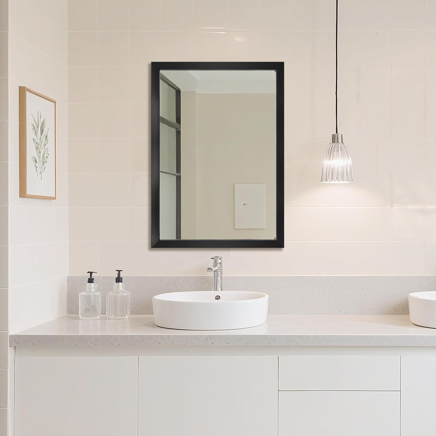 Ruomeng Rectangular Wall Mirror 24x36 for Elegant Home Decor