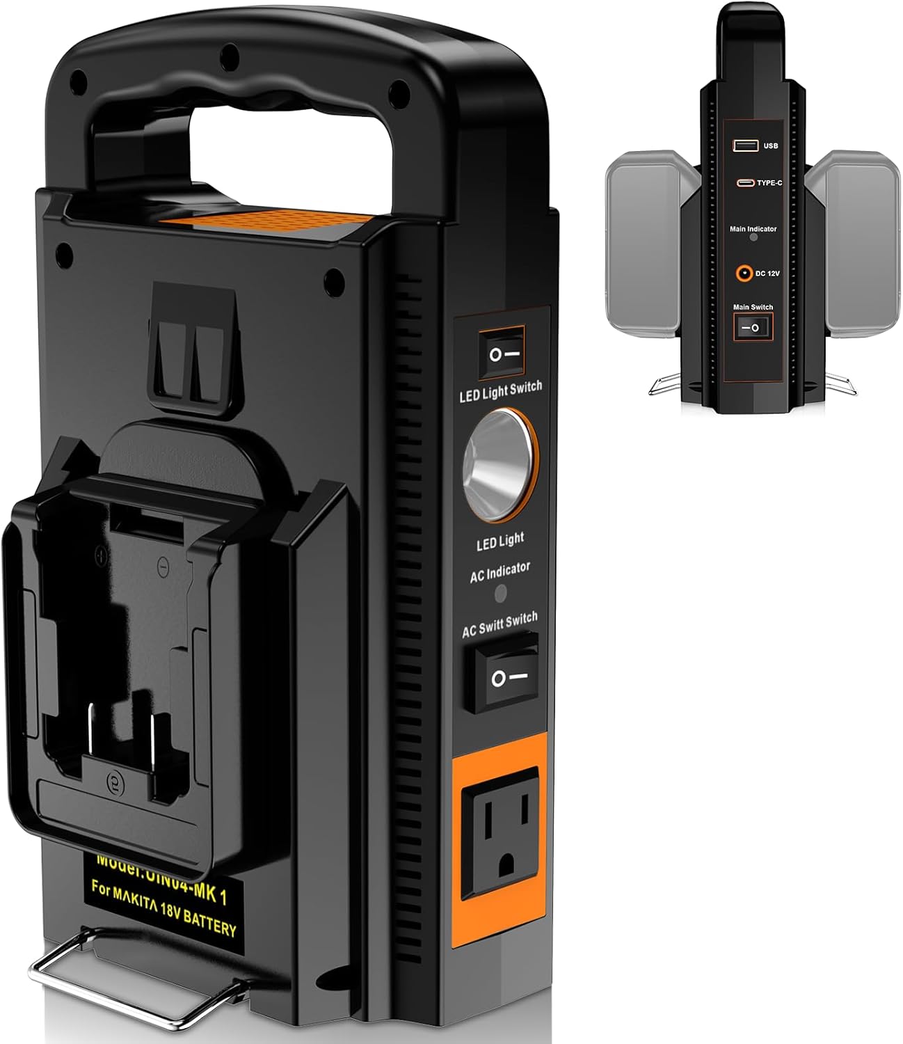 Portable Power Inverter: Convert Makita 18V Battery to AC Power - YNDZ