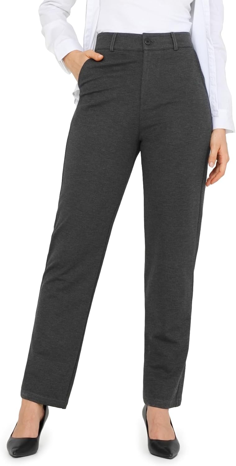 Bamans Dress Pants for Women - Tummy Control Office Trousers