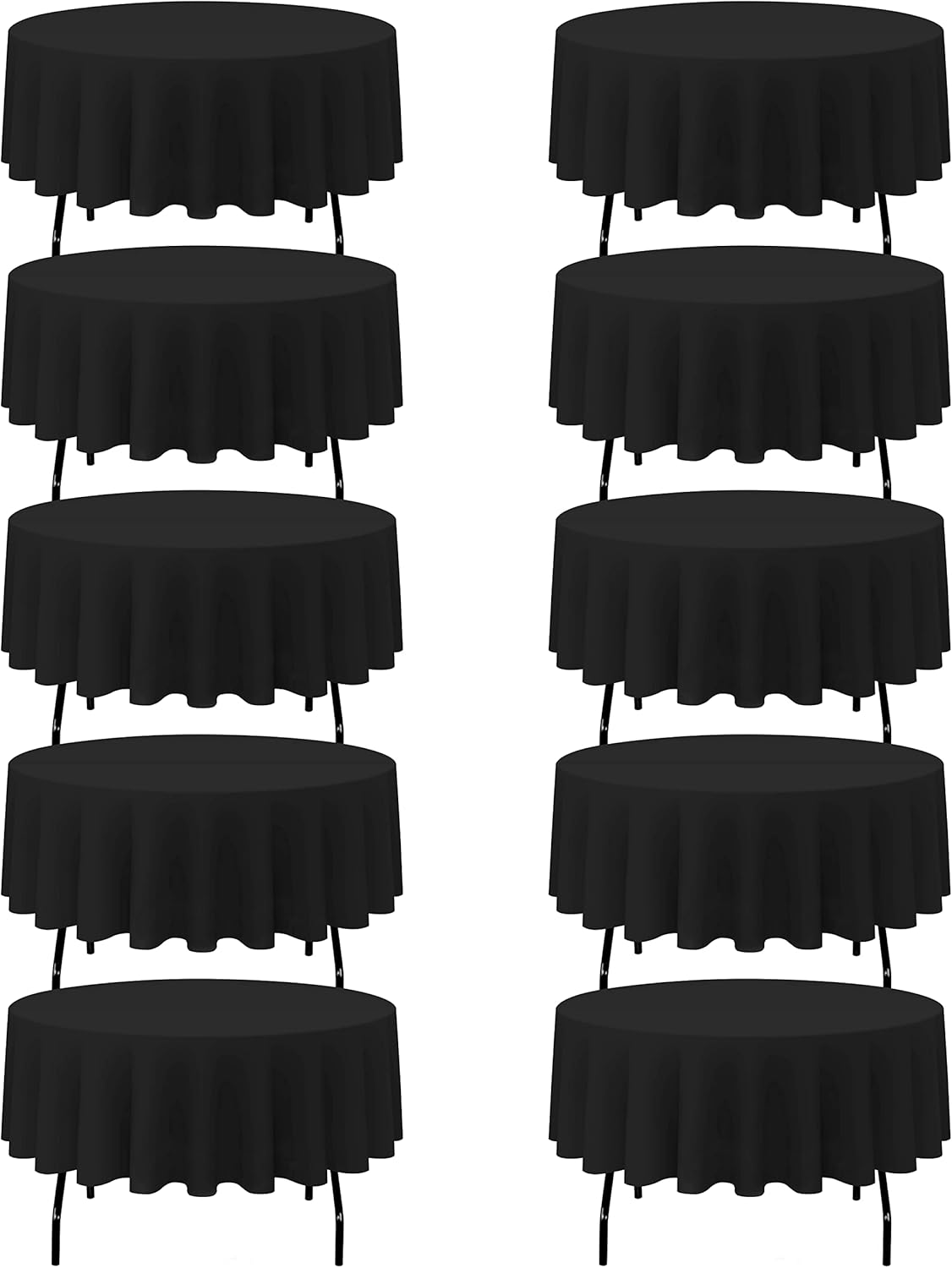 Black Round Tablecloths 90 Inch - Perfect for Events and Parties