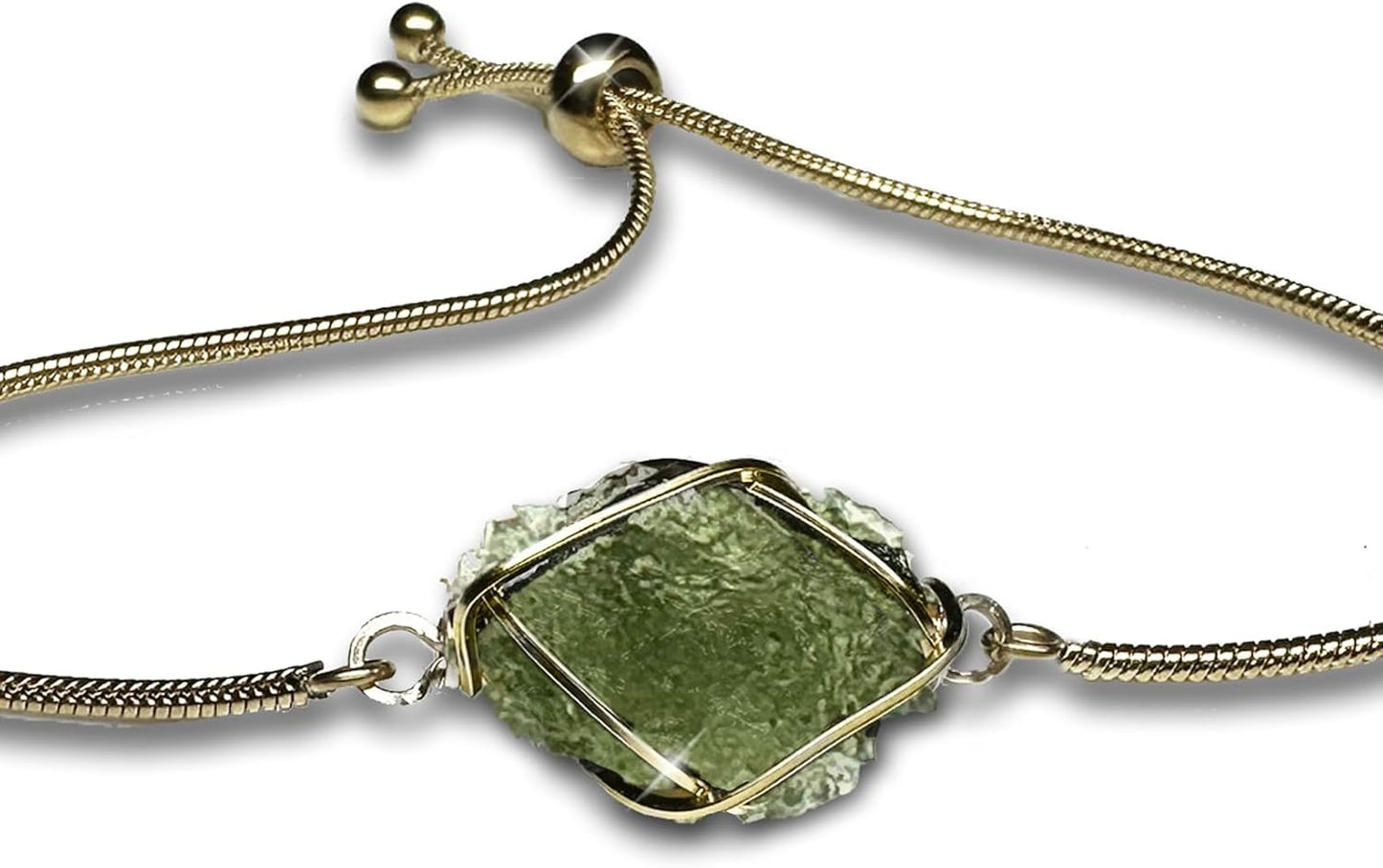 Genuine Moldavite Crystal Bracelet for Transformation and Healing