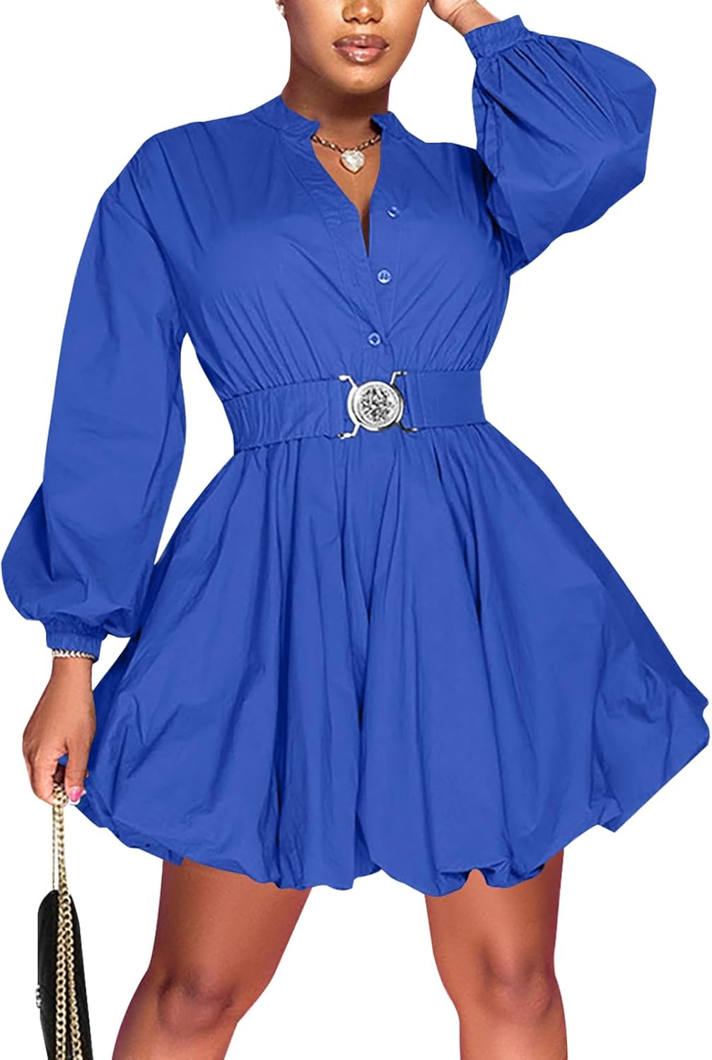Uni Clau Womens Button Down Shirt Dress for Casual Elegance