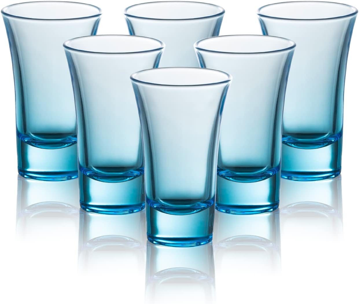 6-Piece Gradient Blue Shot Glass Set - Ideal for Spirits!