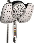 Nickel 2.5GPM Shower Head with Handheld High Pressure - Dual 10in