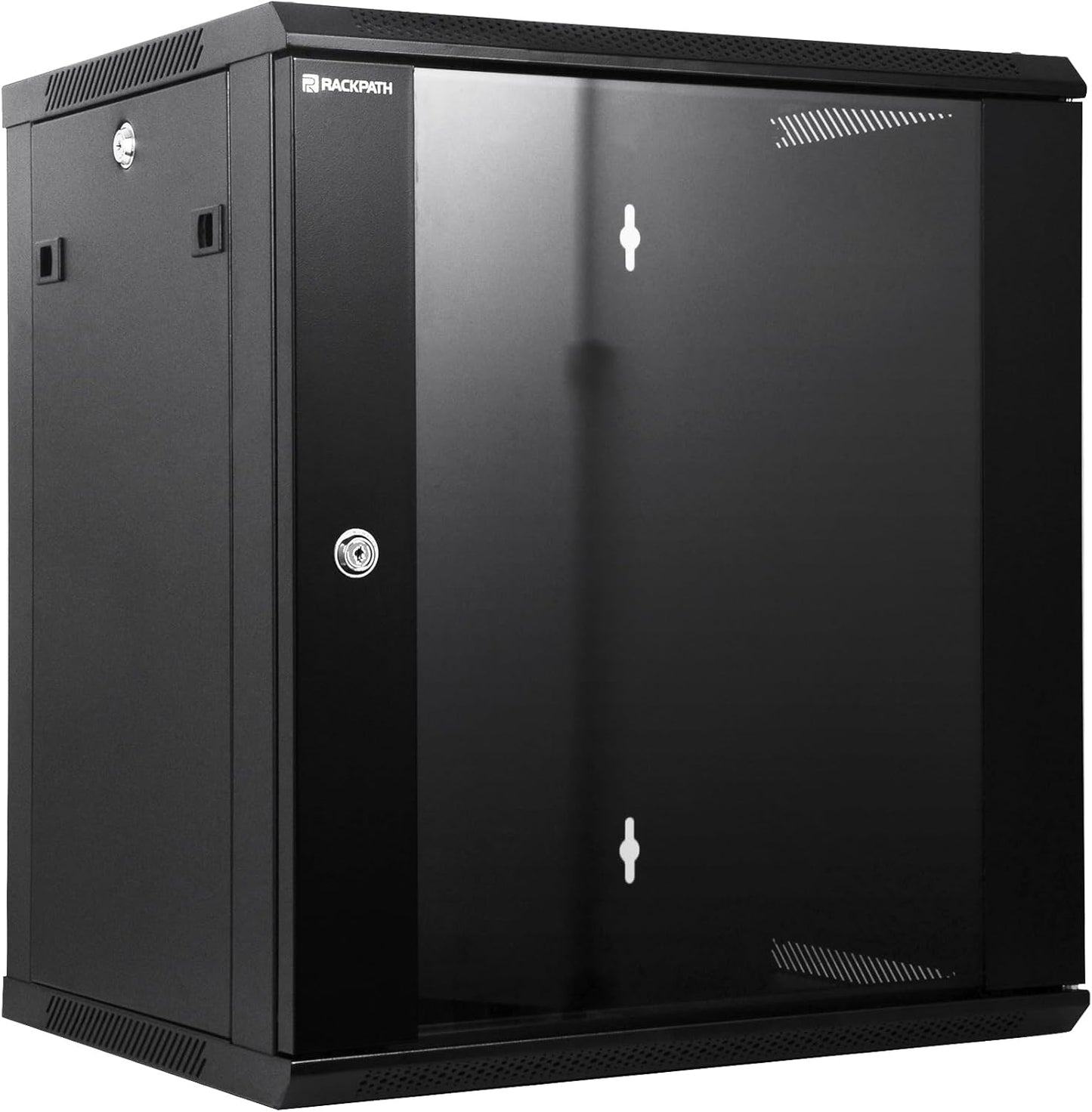RackPath 12U Wall Mount Network Rack Cabinet with Quiet Fan