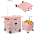 Foldable Utility Cart with Magnetic Lid - 110 lb Capacity