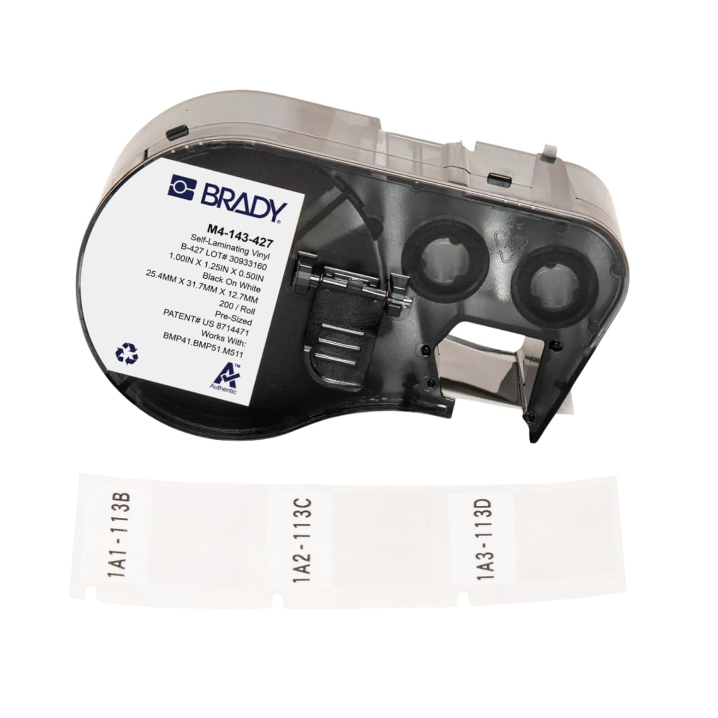 Brady Self-Laminating Vinyl Wrap Around Labels for Printers