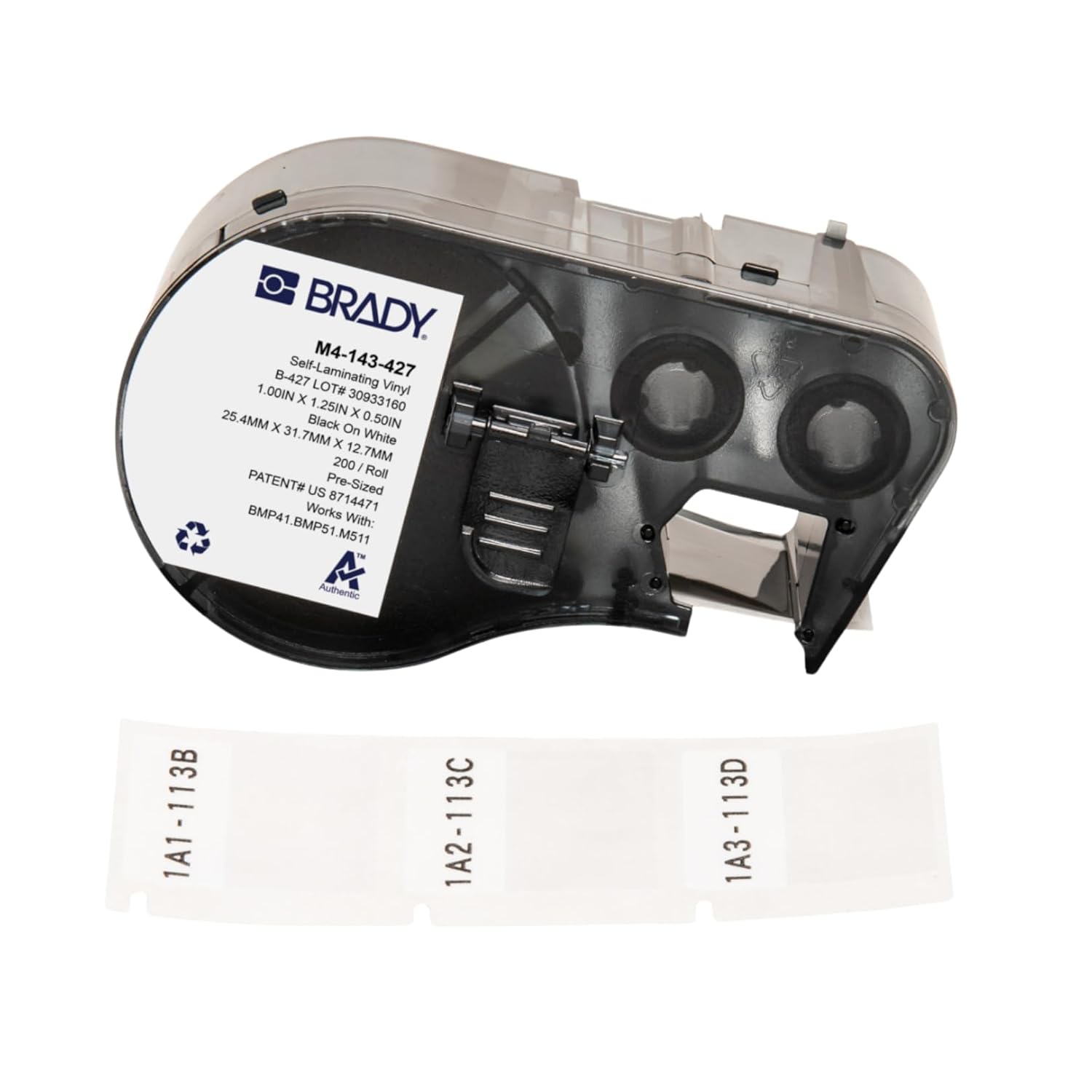 Brady Self-Laminating Vinyl Wrap Around Labels for Printers