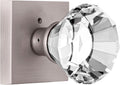 Privacy Glass Door Knob with Lock for Bedroom and Bathroom