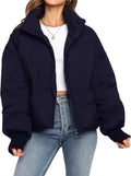 Cropped Womens Puffer Jacket - Warm Short Quilted Coat 2025