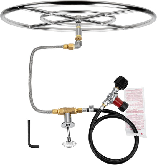 24-inch LP Propane Gas Fire Pit Burner Ring Installation Kit